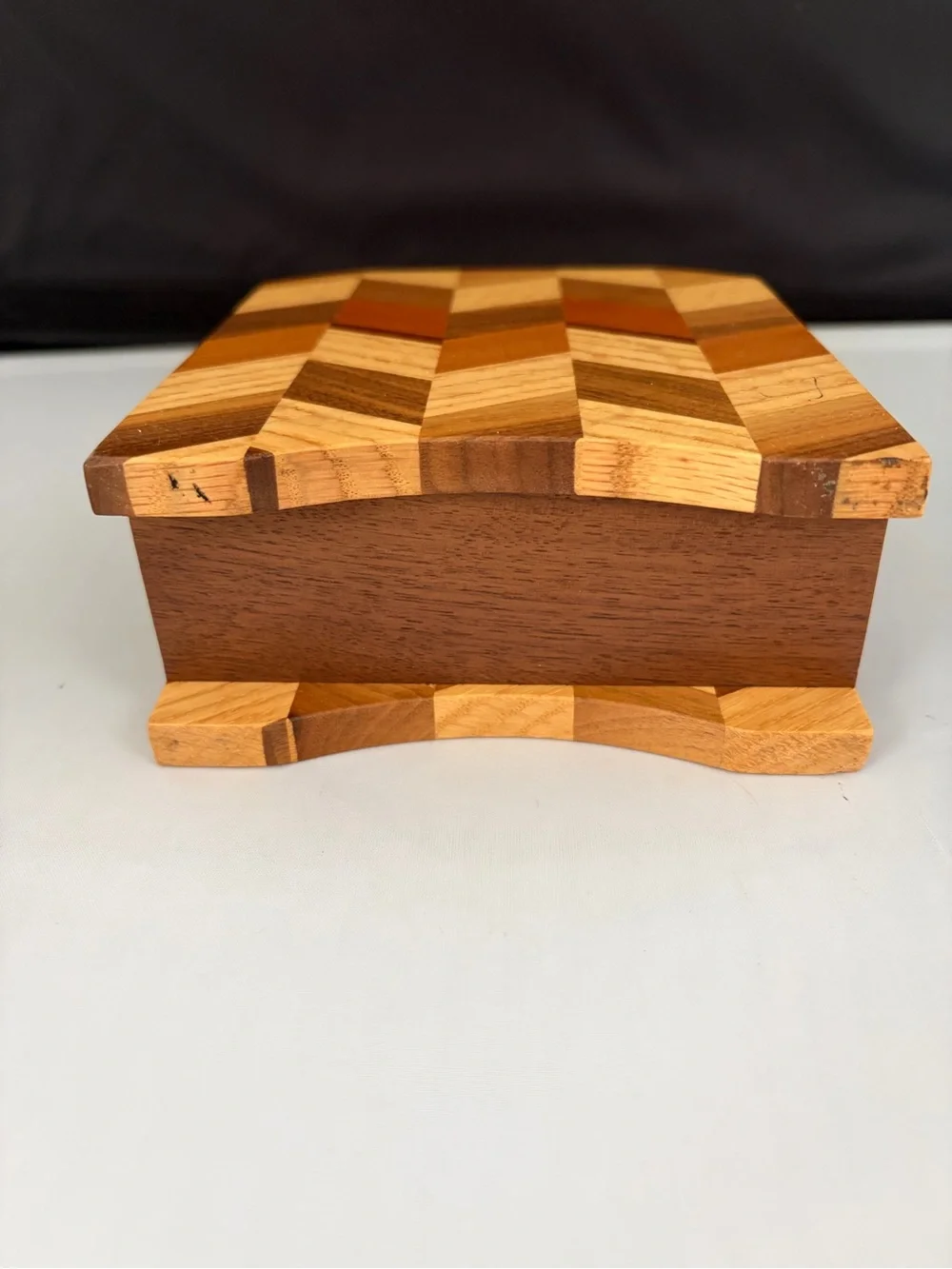Handcrafted Chevron Wood Napkin Holder - Multiwood